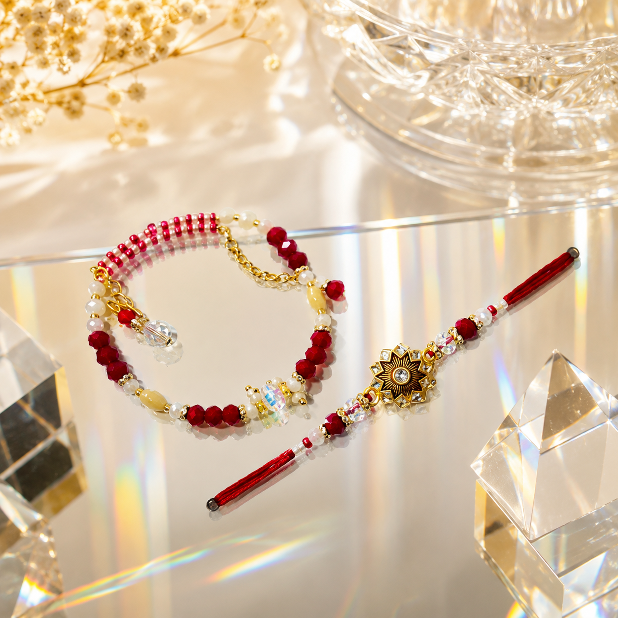 Premium Rakhi & Matching Bracelet Combo for Raksha Bandhan