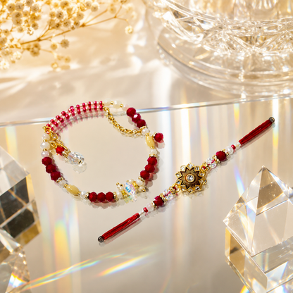 Premium Rakhi & Matching Bracelet Combo for Raksha Bandhan